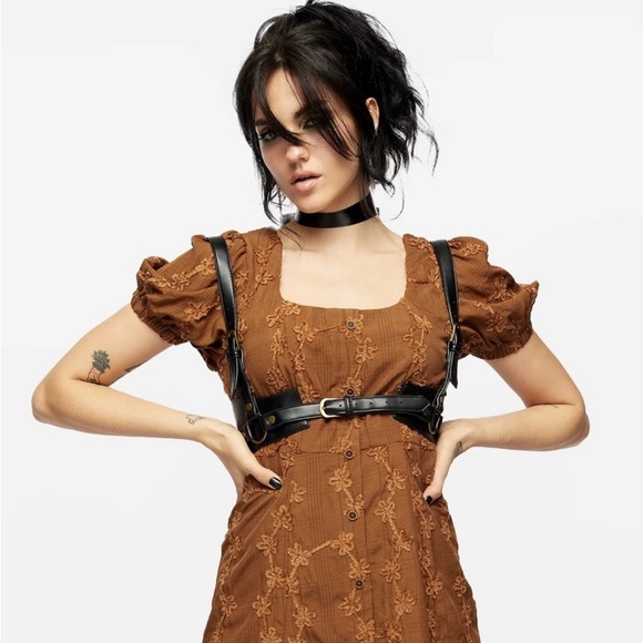 Disturbia Accessories - DISTURBIA Maeve Western Brass Harness Size S/M
